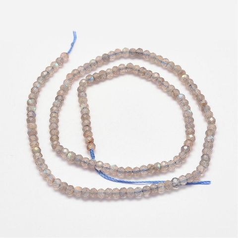 Labradoryt, koralik 3mm, 85 szt.(sznur) fasetowy Labradoryt, koralik 3mm, 85 szt.(sznur) fasetowy