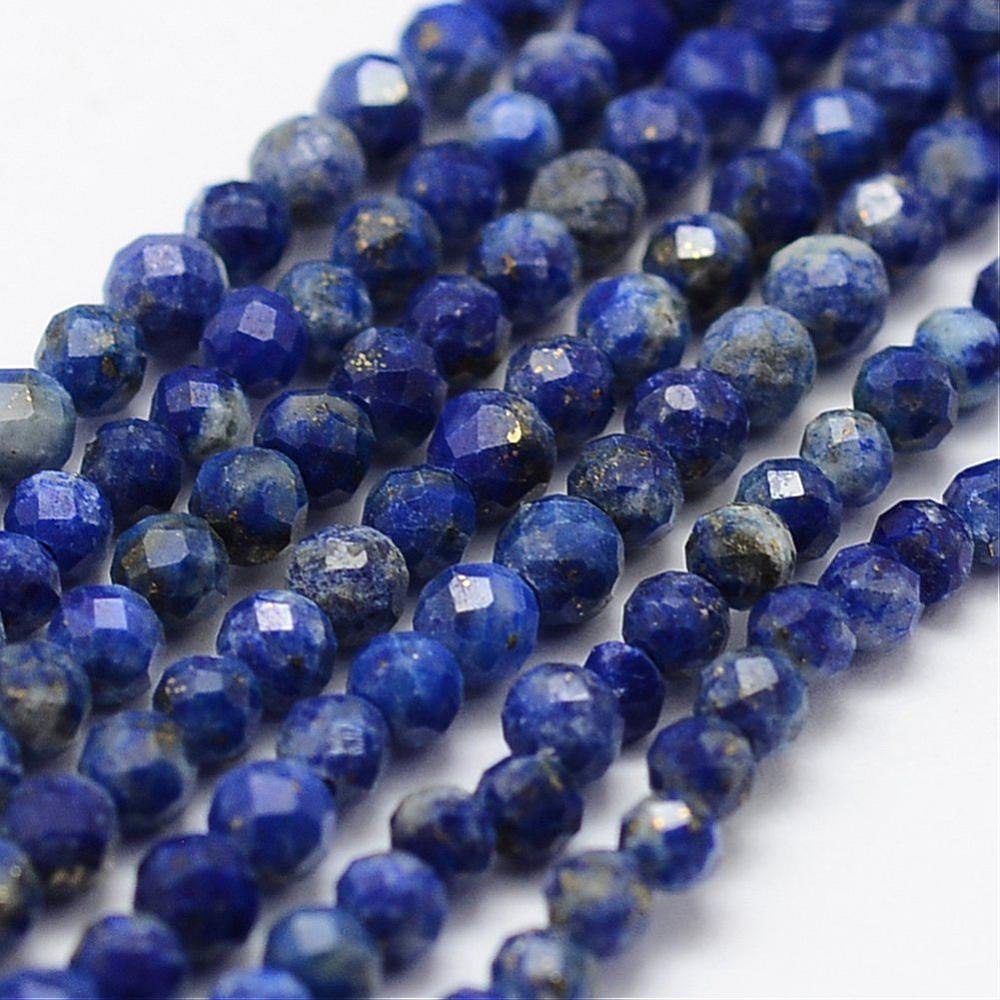Lapis Lazuli, koralik 2mm, 175 szt.(sznur) fasetowy