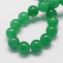 Jadeit, koraliki 10mm, 38szt.(sznur), zielony