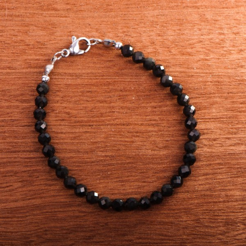 Bransoletka Obsydian, handmade