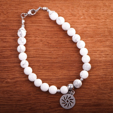 Bransoletka Howlit, handmade Bransoletka Howlit, handmade
