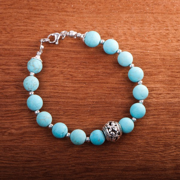 Bransoletka Howlit, handmade Bransoletka Howlit, handmade