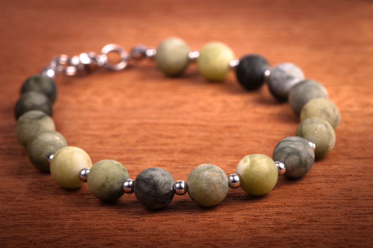 Bransoletka Jadeit, handmade Bransoletka Jadeit, handmade