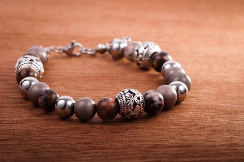 Bransoletka Rodonit, handmade