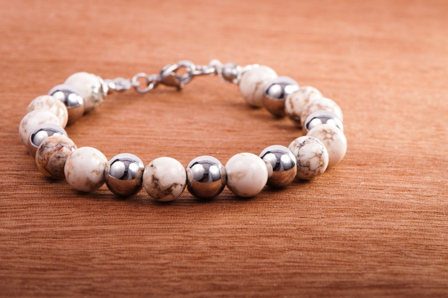 Bransoletka Howlit, handmade Bransoletka Howlit, handmade