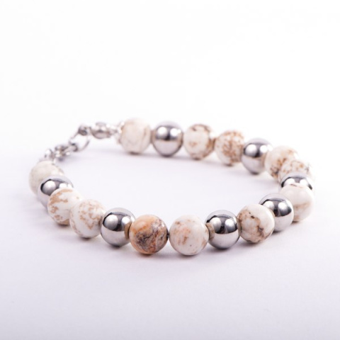 Bransoletka Howlit, handmade Bransoletka Howlit, handmade