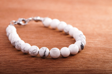 Bransoletka Howlit, handmade Bransoletka Howlit, handmade