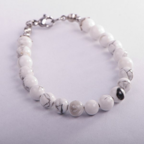 Bransoletka Howlit, handmade Bransoletka Howlit, handmade