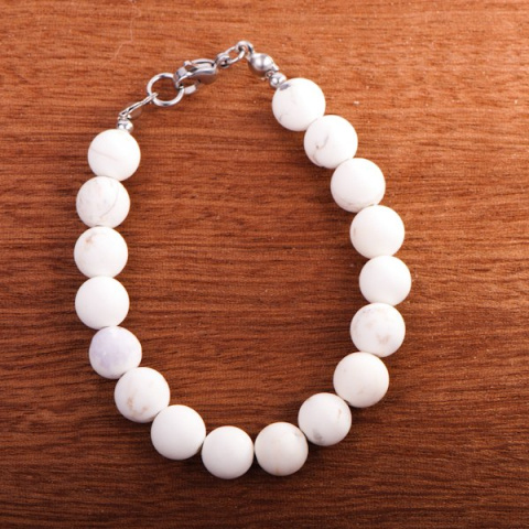 Bransoletka Howlit, handmade Bransoletka Howlit, handmade