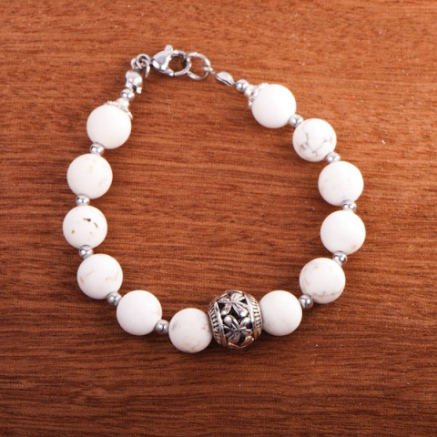 Bransoletka howlit, handmade