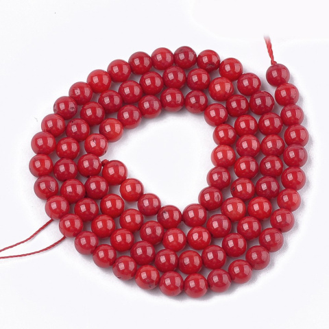 Koral, koralik 4,5mm, 88 szt.(sznur) Koral, koralik 4,5mm, 88 szt.(sznur)