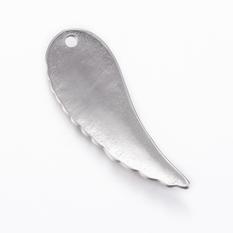 Skrzydło, srebrna zawieszka, Stal Chirurgiczna 31mm