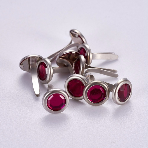 Ćwieki ozdobne 10 szt. 14mm, fioletowy, do dekoracji papieru