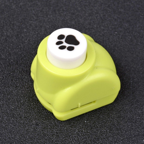 Dziurkacz ozdobny łapa, 8x8mm, kolor żółty Dziurkacz ozdobny łapa, 8x8mm, kolor żółty