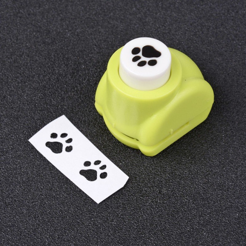 Dziurkacz ozdobny łapa, 8x8mm, kolor żółty Dziurkacz ozdobny łapa, 8x8mm, kolor żółty