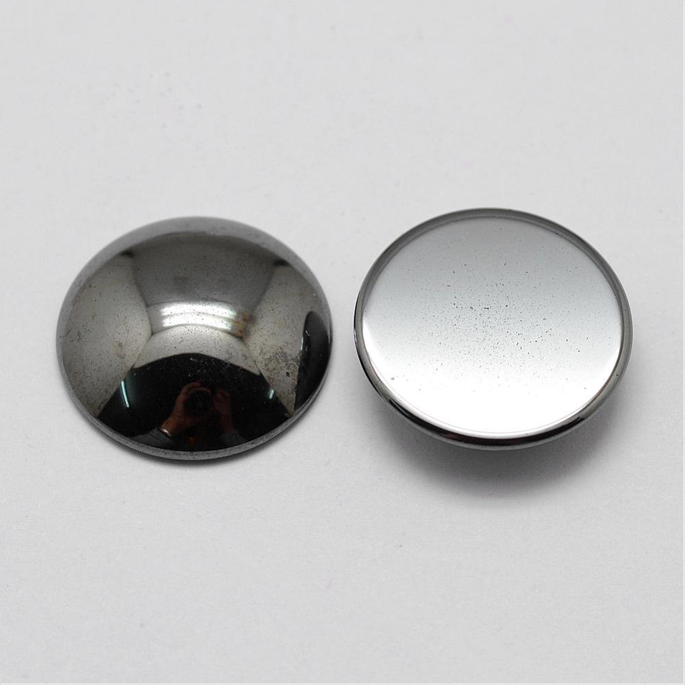 Hematyt, Kaboszon 6x2,2mm, półokrągły Hematyt, Kaboszon 6x2,2mm, półokrągły
