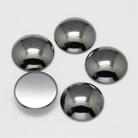 Hematyt, Kaboszon 6x2,2mm, półokrągły Hematyt, Kaboszon 6x2,2mm, półokrągły