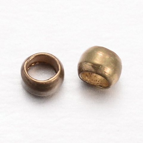 Kulki zaciskowe/ stopery, otwór 1mm, 90szt, mosiądz Kulki zaciskowe/ stopery, otwór 1mm, 90szt, mosiądz