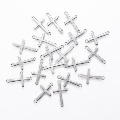 Krzyż łącznik, stal chirurgiczna, srebrny 17mm Krzyż łącznik, stal chirurgiczna, srebrny 17mm