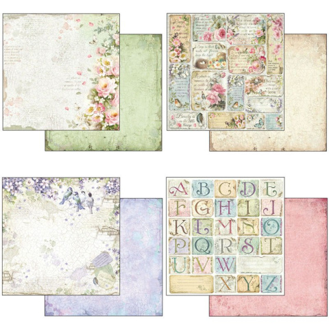 Stamperia Blok Papierów 30X30cm Flower Alphabet 10szt. Stamperia Blok Papierów 30X30cm Flower Alphabet 10szt.
