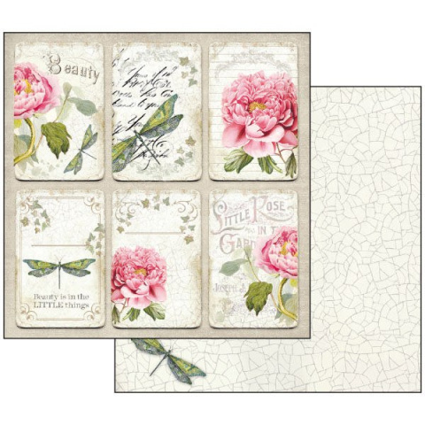 Stamperia Blok Papierów 30X30Cm Listy I Piwonie 10Szt. Stamperia Blok Papierów 30X30Cm Listy I Piwonie 10Szt.