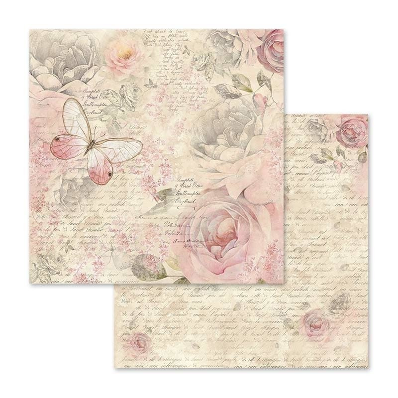 Stamperia Blok Papierów Scrap. 30X30Cm Róża Shabby 10Szt Stamperia Blok Papierów Scrap. 30X30Cm Róża Shabby 10Szt