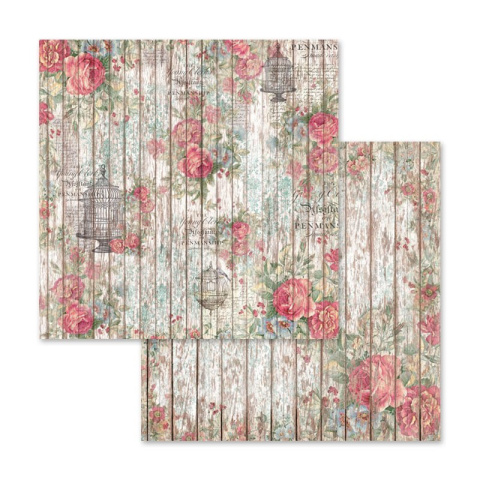 Stamperia Blok Papierów 30X30cm Róże, Koronki 10szt Stamperia Blok Papierów 30X30cm Róże, Koronki 10szt