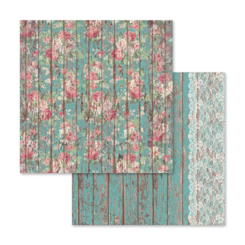 Stamperia Blok Papierów 30X30cm Róże, Koronki 10szt Stamperia Blok Papierów 30X30cm Róże, Koronki 10szt