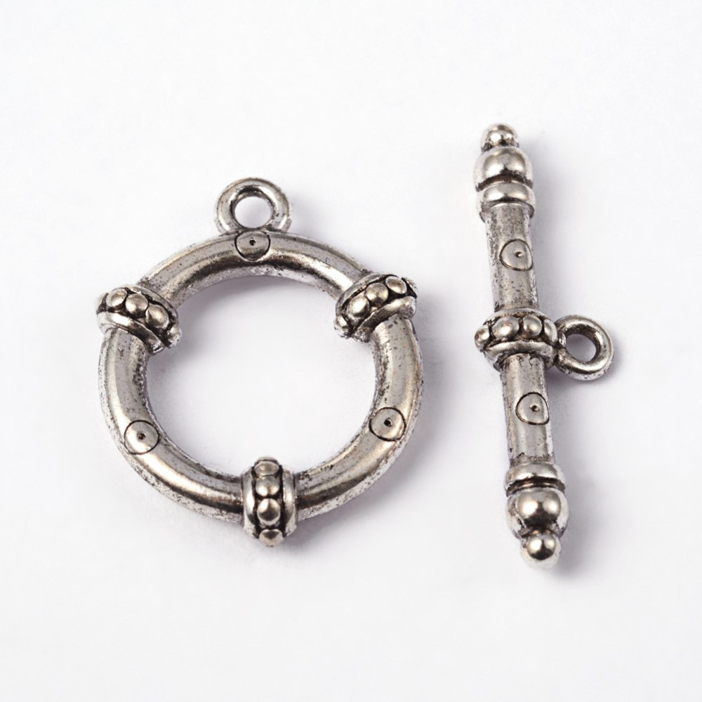 Zapięcie ozdobne tybetańskie, srebro antyczne, 26mm; Toggle Zapięcie ozdobne tybetańskie, srebro antyczne, 26mm; Toggle
