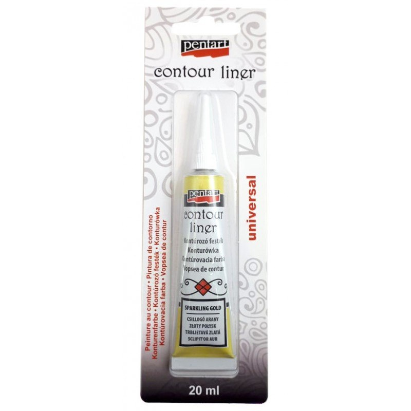 Pentart Konturówka 20 ml Metaliczny Złoty Brokatowy Pentart Konturówka 20 ml Metaliczny Złoty Brokatowy