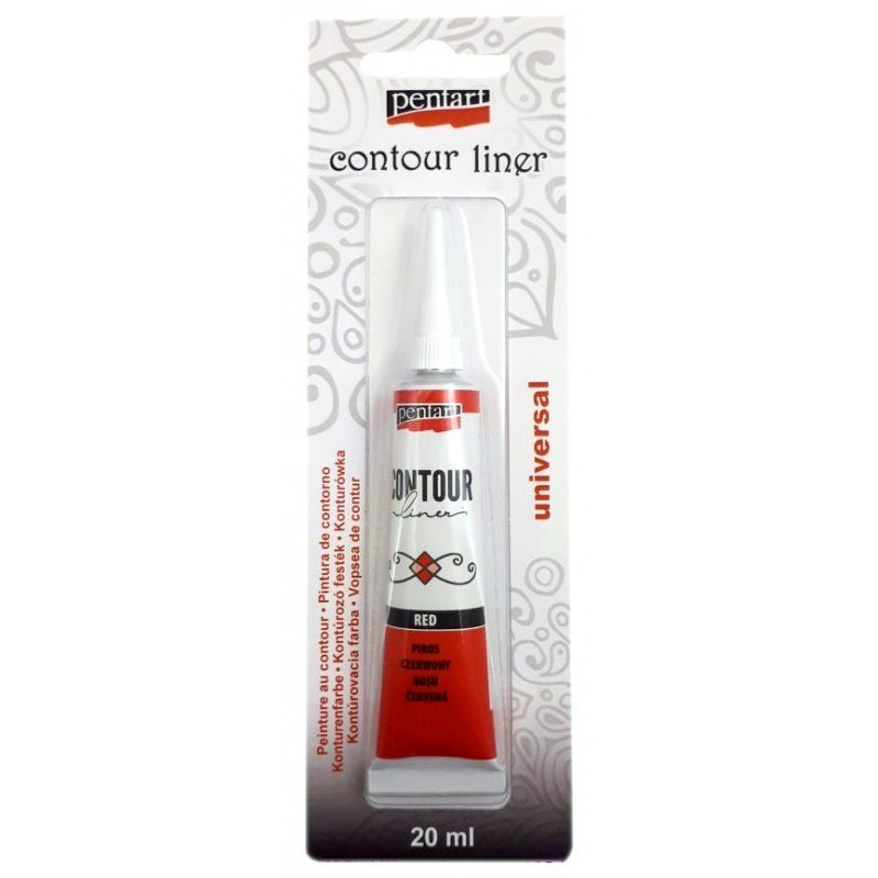 Pentart Konturówka 20 ml Czerwony Pentart Konturówka 20 ml Czerwony