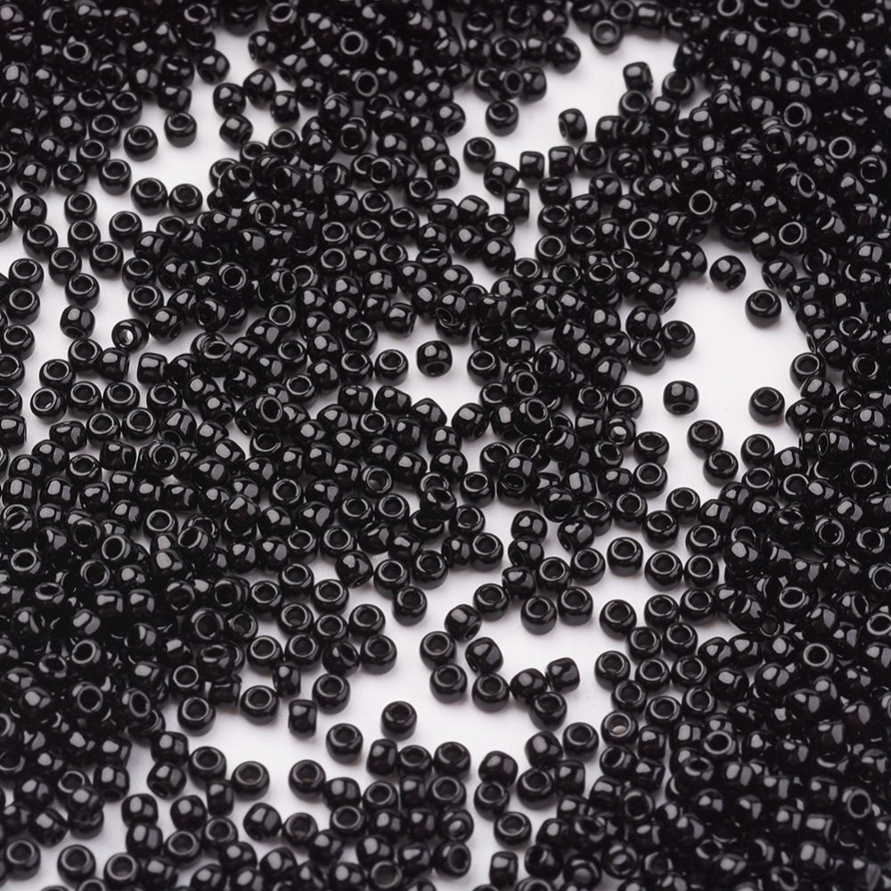 TOHO® czarne koraliki 11/0 (2mm), 10g (ok. 820szt)