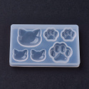 Forma silikonowa kot, 2 wzory do odlewania żywicy