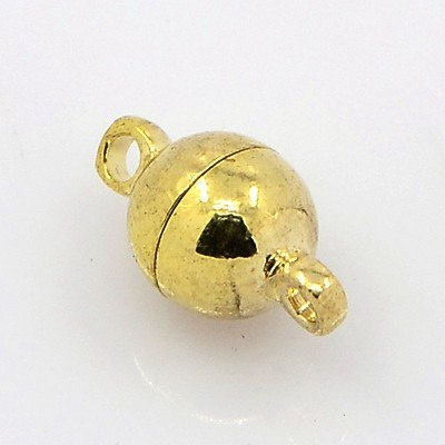 Zapięcie magnetyczne, kulka, mosiądz, 11,5x6mm Zapięcie magnetyczne, kulka, mosiądz, 11,5x6mm