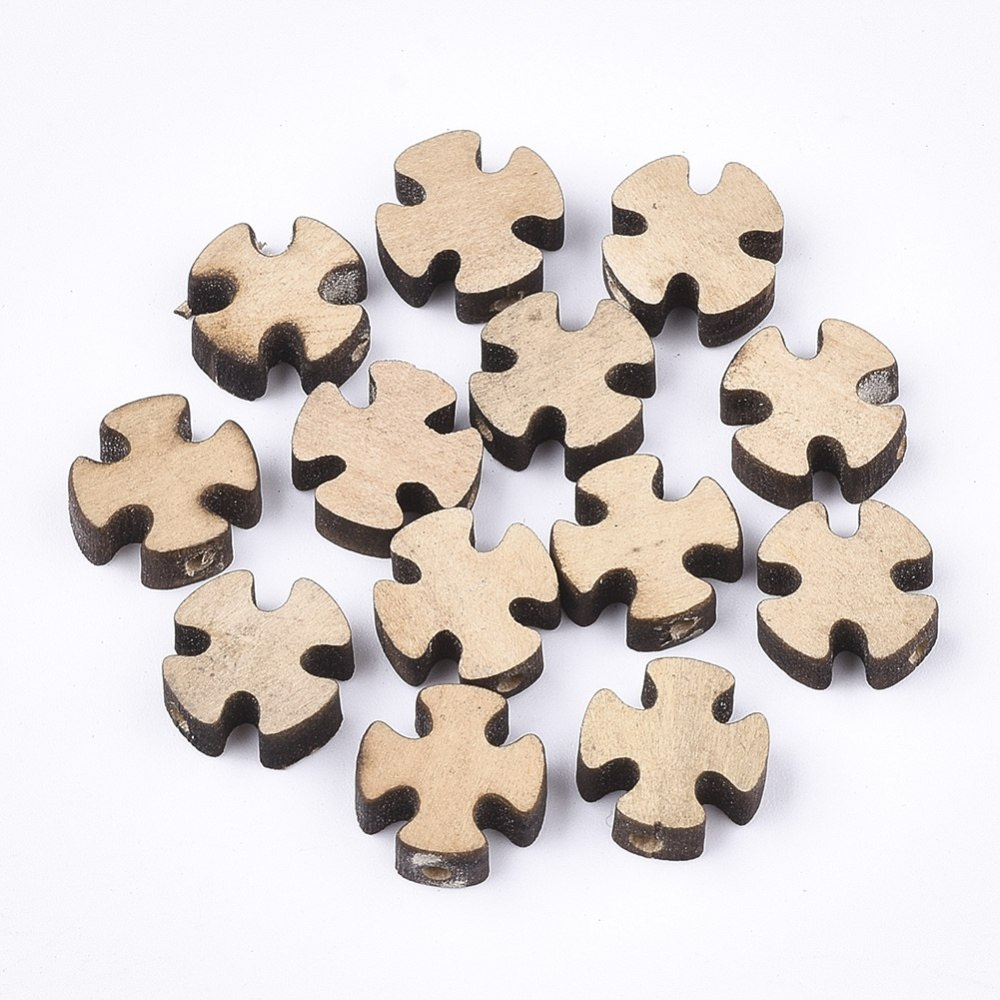 Koraliki drewniane, krzyż 5 szt. 12,5mm Koraliki drewniane, krzyż 5 szt. 12,5mm