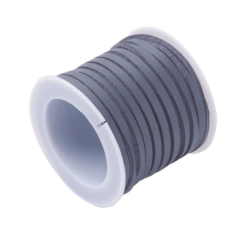 Rzemień sztuczny zamszowy 3mm, 5 m szary Rzemień sztuczny zamszowy 3mm, 5 m szary