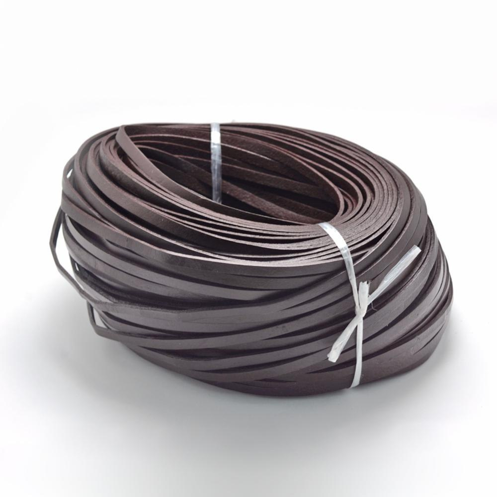 Rzemień skórzany,płaski, 1m, brąz, 5mm Rzemień skórzany,płaski, 1m, brąz, 5mm