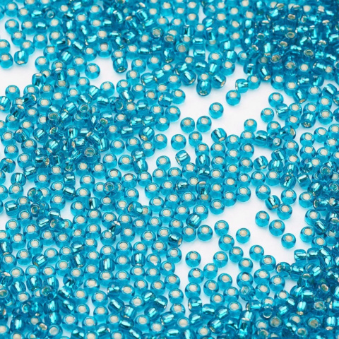 TOHO® turkusowe koraliki 11/0 (2mm), 10g (ok. 820szt) TOHO® turkusowe koraliki 11/0 (2mm), 10g (ok. 820szt)