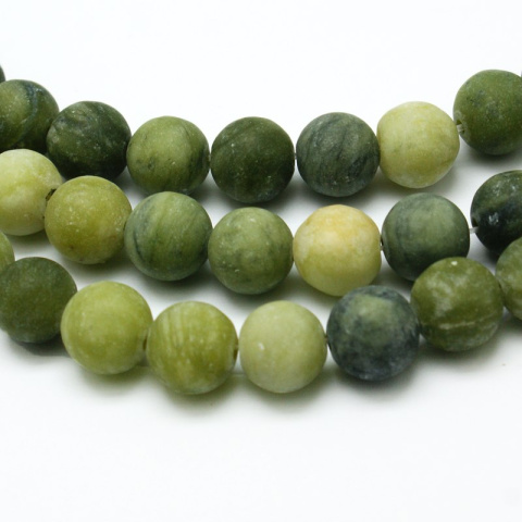 Koraliki Jadeit, okrągłe 8mm, 48szt. matowe Koraliki Jadeit, okrągłe 8mm, 48szt. matowe