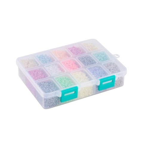 Zestaw szklanych koralików, 7770szt. do nawlekania 3 ~ 3,5 mm