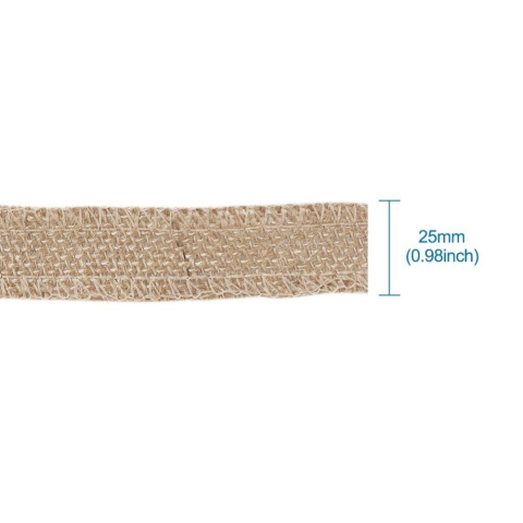 Wstążka jutowa dekoracyjna, brązowa 25mmx10m Wstążka jutowa dekoracyjna, brązowa 25mmx10m