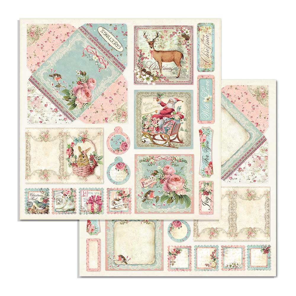 Stamperia Blok Papierów do scrapbookingu 30x30cm 10szt - Pink Christmas Stamperia Blok Papierów do scrapbookingu 30x30cm 10szt - Pink Christmas