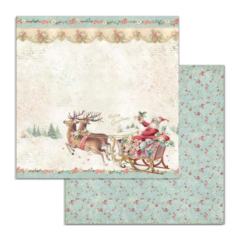 Stamperia Blok Papierów do scrapbookingu 30x30cm 10szt - Pink Christmas