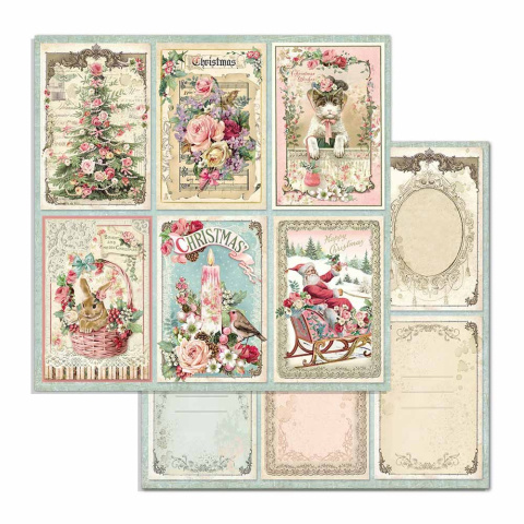 Stamperia Blok Papierów do scrapbookingu 30x30cm 10szt - Pink Christmas