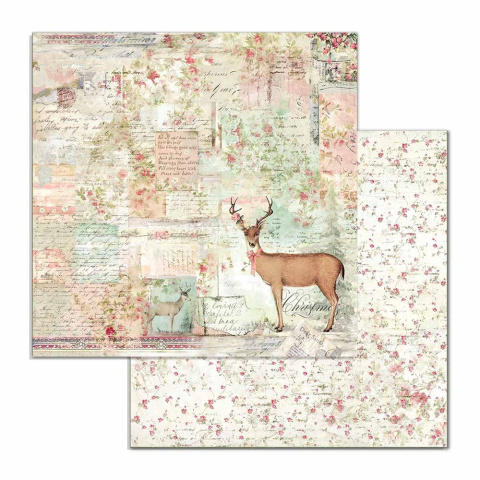 Stamperia Blok Papierów do scrapbookingu 20x20cm 10szt - Pink Christmas Stamperia Blok Papierów do scrapbookingu 20x20cm 10szt - Pink Christmas