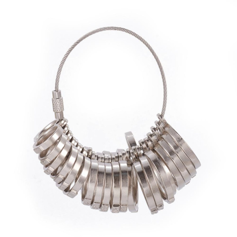 Miernik / wzornik do obrączek rozmiarów jubilerskich do pierścionków aż 33 rozmiary.