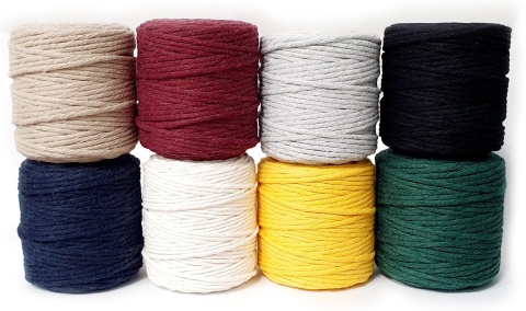 Bawełniany sznurek do makramy 2mm 300m, Szary