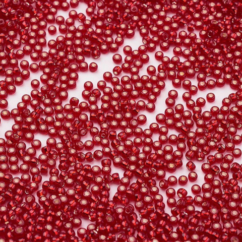 TOHO® czerwone koraliki 11/0 (2mm), 5g (ok. 410szt) TOHO® czerwone koraliki 11/0 (2mm), 5g (ok. 410szt)
