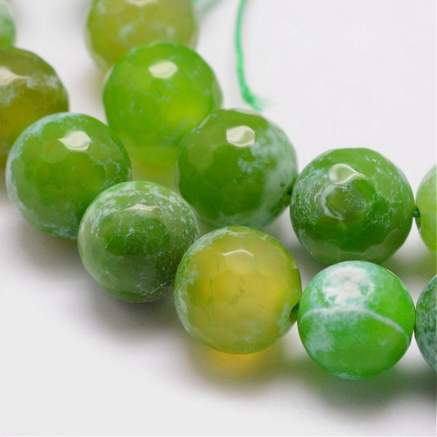 Agat, koraliki 10mm, 5szt, fasetowy