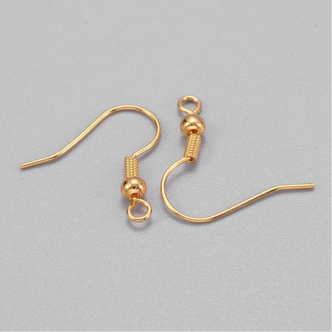 Bigle, mosiądz, kolor złoty 19mm, 10szt